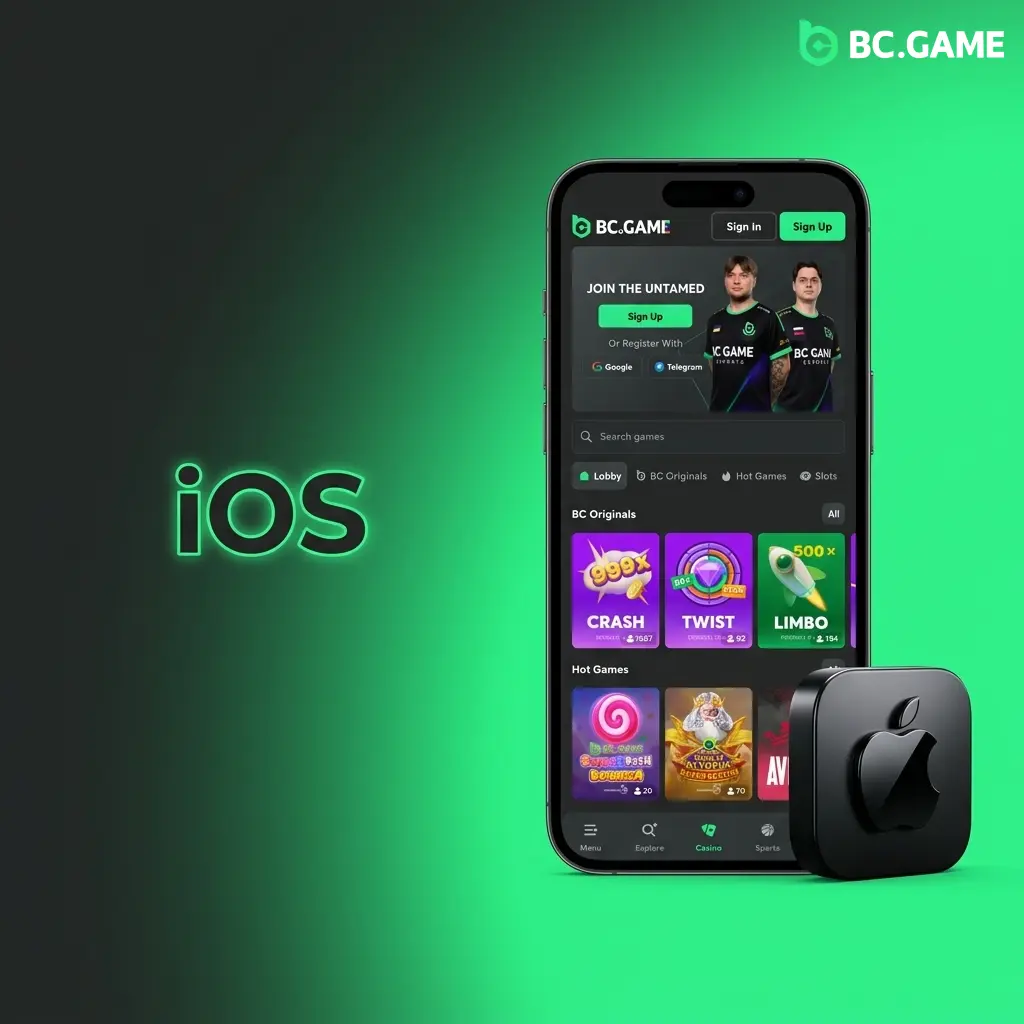 BC Game iOS app download steps for iPhone and iPad running iOS 13.0 or later via the App Store