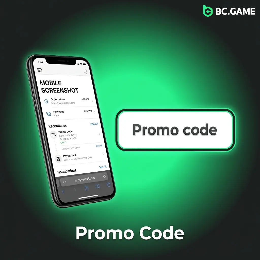 BC Game promo code entry field during registration to activate welcome bonus or free spins offer