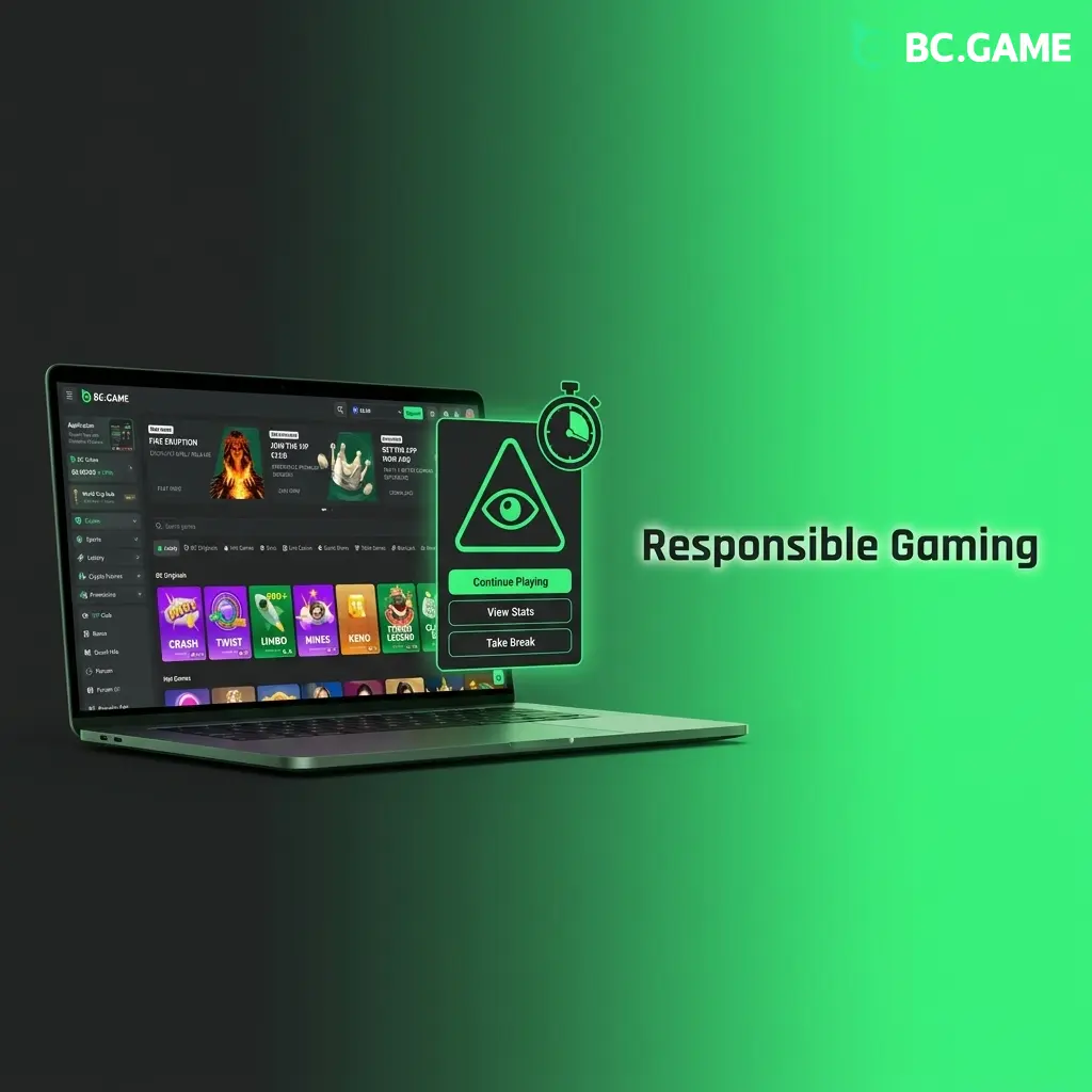 BC Game responsible gaming tools for UK players including deposit limits, self-exclusion, and session controls