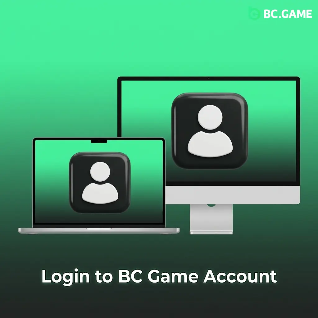 BC Game account login screen showing email and password fields for secure sign-in access